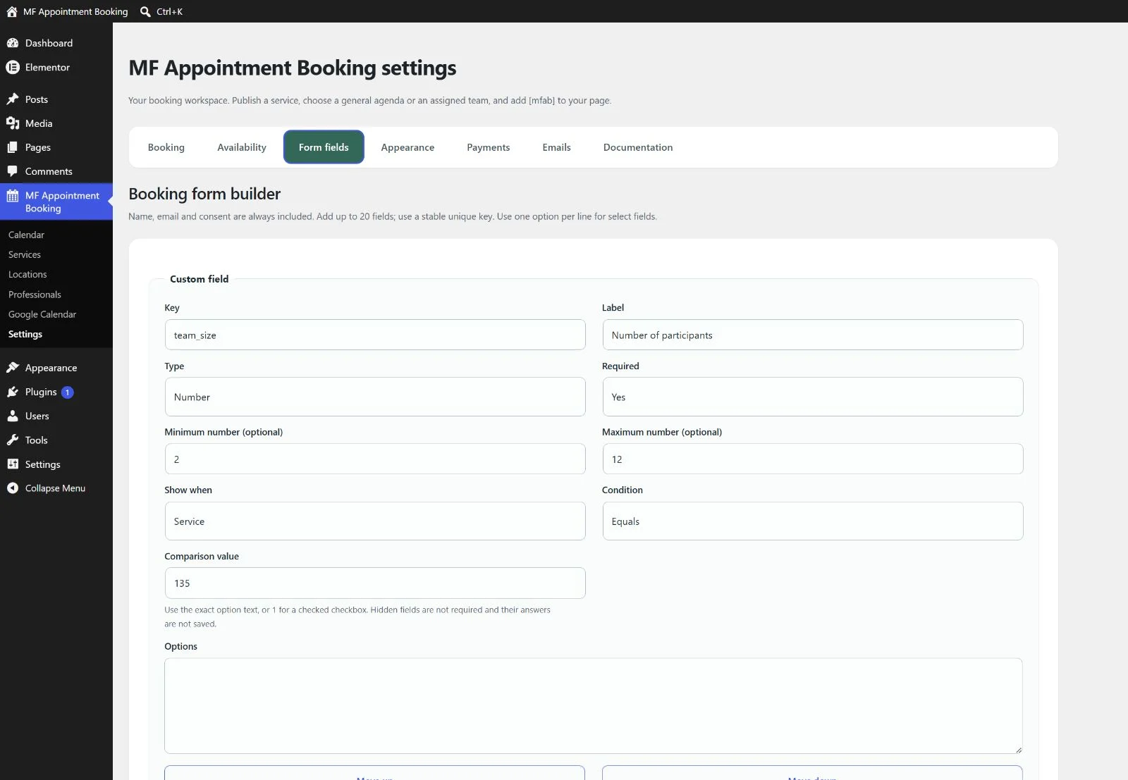 MF Appointment Booking — vista 6